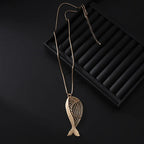 Exquisite Metal Whale Pendant necklace for women - CIVIBUY