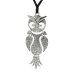 Articulated Owl Pendant Necklace Pendant-Sterling silver long chain - CIVIBUY