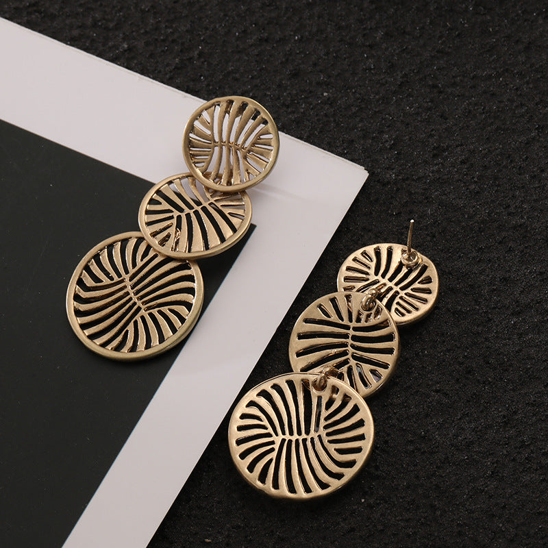Fashion Wire Spiral Decor Round Drop Earrings For Women For Daily Decoration - CIVIBUY