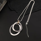 Long Pendent Round Circles Necklace for Women Suspension Goth Trending Product - CIVIBUY