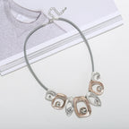 Large diamond Plated Pendant Beads Necklace - CIVIBUY