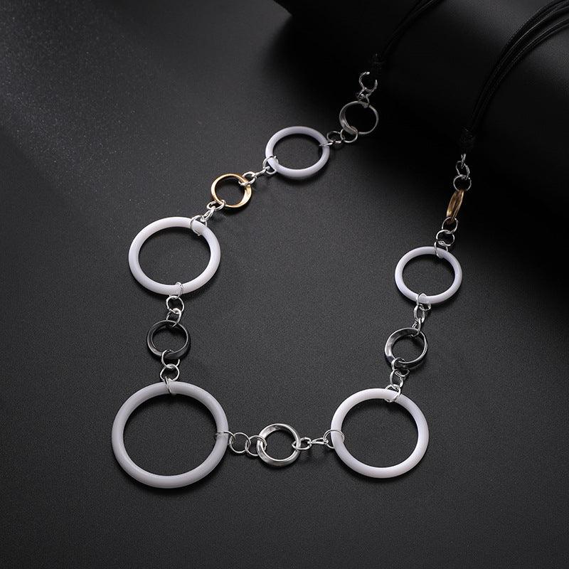 silver coated plastic silver gunmetal-finished steel,28-inch continuous loop Women - CIVIBUY