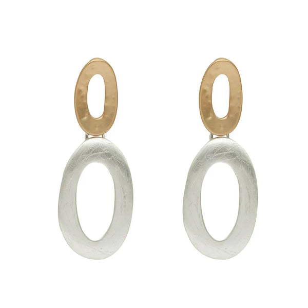 Vintage geïnspireerde oorbellen Glass and Crystal Bead Cross Gold Tone oorbellen voor moeder 【groothandel】