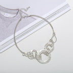 Gold Plated Circle Elegant Necklace Lightweight for Women Girls Ladies - CIVIBUY