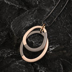 Blacked Steel Rose Gold Pendant - CIVIBUY