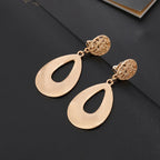 Stainless steel 18k gold plated hoops with rectangle earrings - CIVIBUY