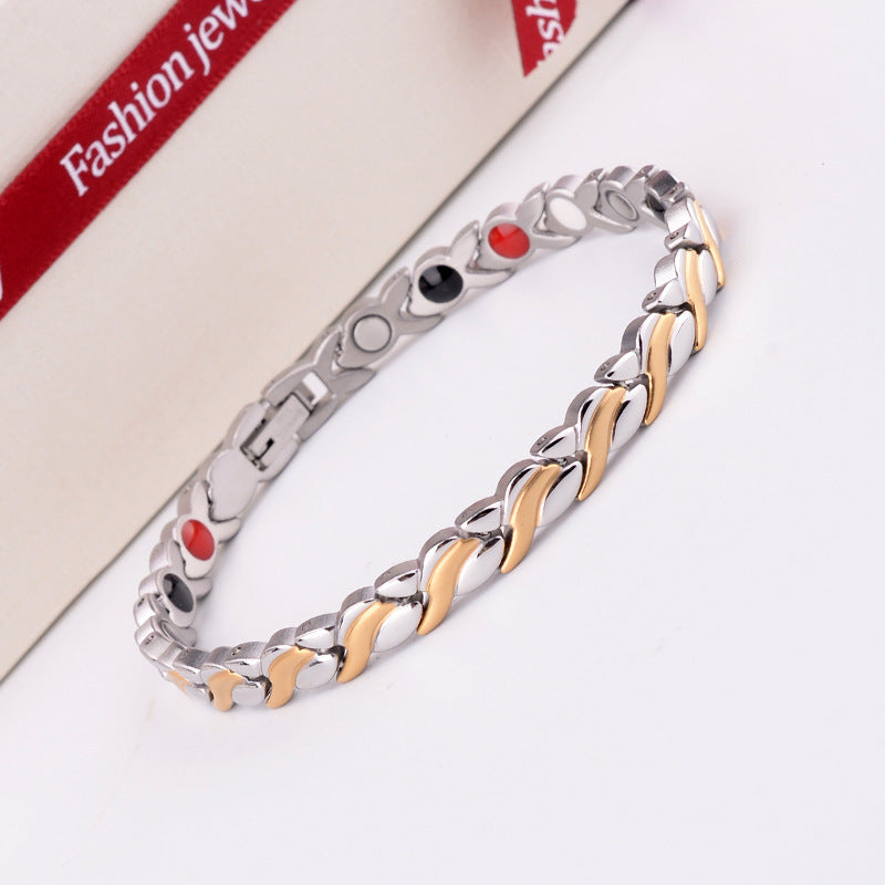 Flower Magnetic Therapy Bracelet Health Care Gift for mother 5D2H-F - CIVIBUY