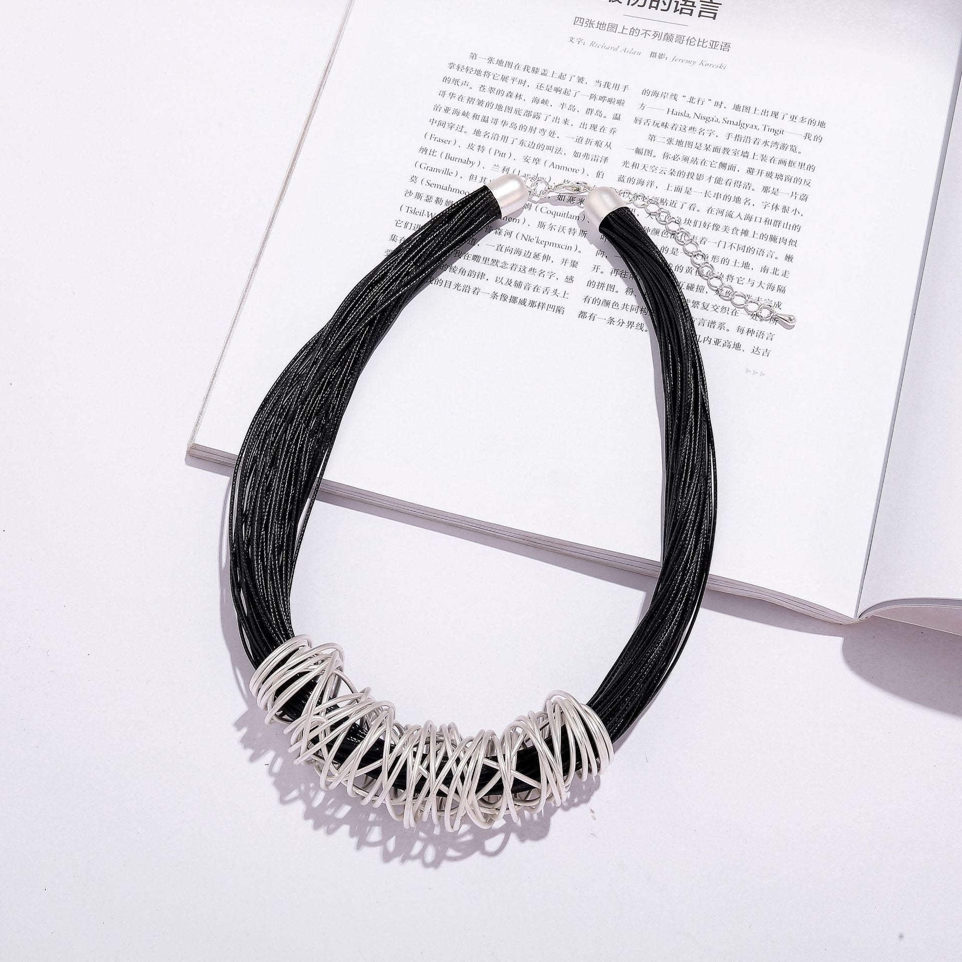 Multilayer Leather Rope Chokers Necklace Elegant Fashion - CIVIBUY