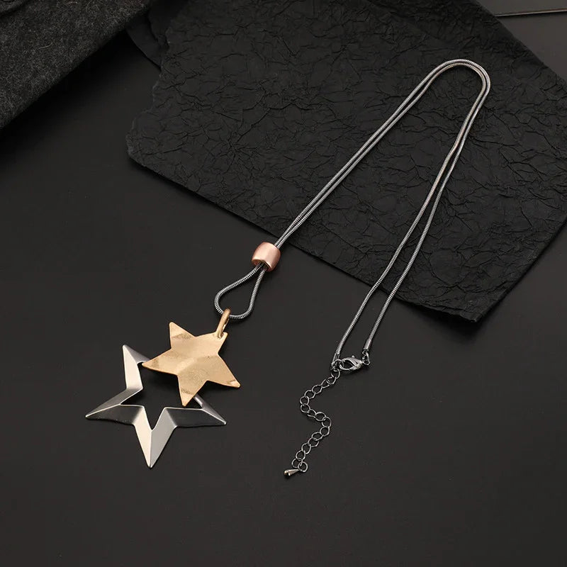 Silver Hand Crafted Irregular Star Pendant - CIVIBUY