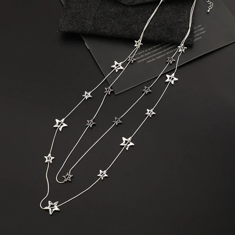 FANTASTIC STAR LAYERED NECKLACE - CIVIBUY