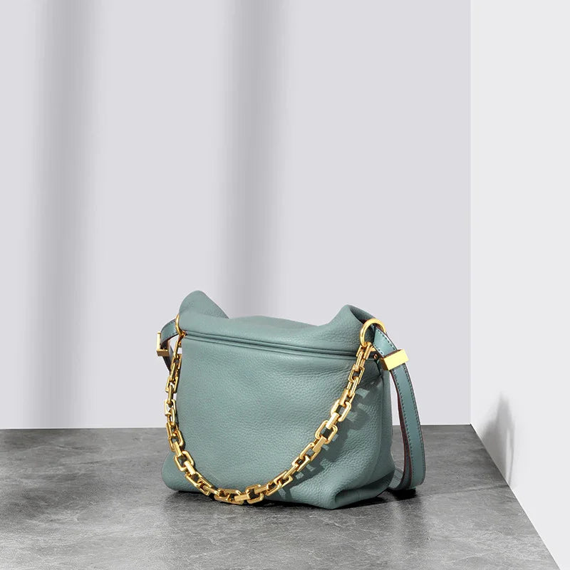 Women's Leather Shoulder Bag Cute Genuine Leather Bag【white】 - CIVIBUY