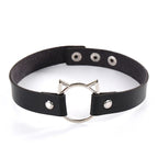 PU Leather Gothic Punk Choker Necklace with Cat Shape Necklace【4Pack】 - CIVIBUY