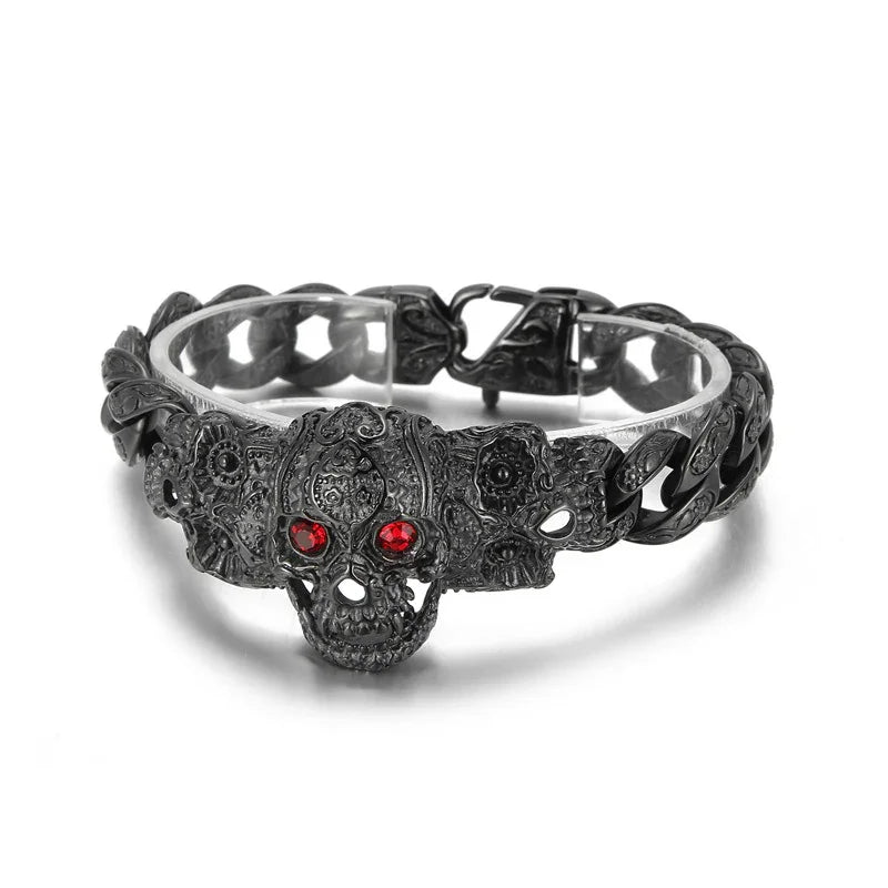 Skull braclet for men Deakside style Stainless Steel bracelet - CIVIBUY