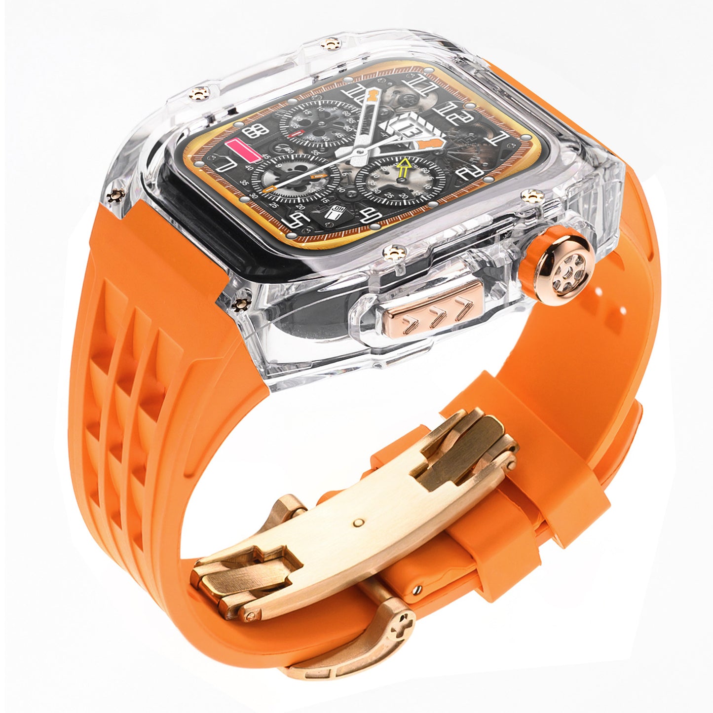 Transparent protective case for apple watch 9,case and band set for aplle watch 44/45mm - CIVIBUY