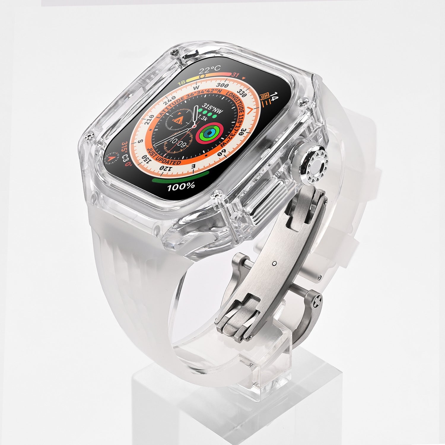 Concept apple watch Ultra 2 case Luxury Transparent case 49mm