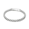 Men’s 6mm Stainless Steel Chain Bracelet – Matte Black Box Link Design 【wholesale】
