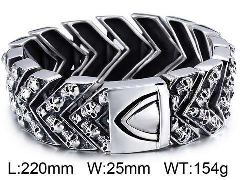 Retro Punk Rivet Bracelet – Heavy Metal Button Chain Design for Gothic & Rock Style,8.7INCH