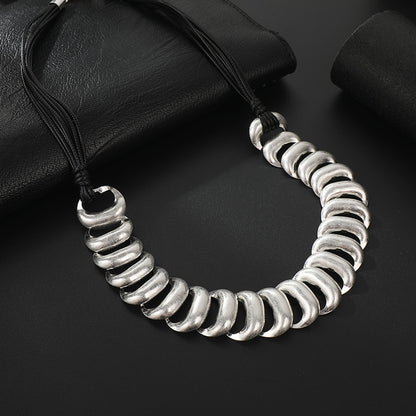 Elegant Necklace Big Washers Accent Modern Fashion Jewelry For Women