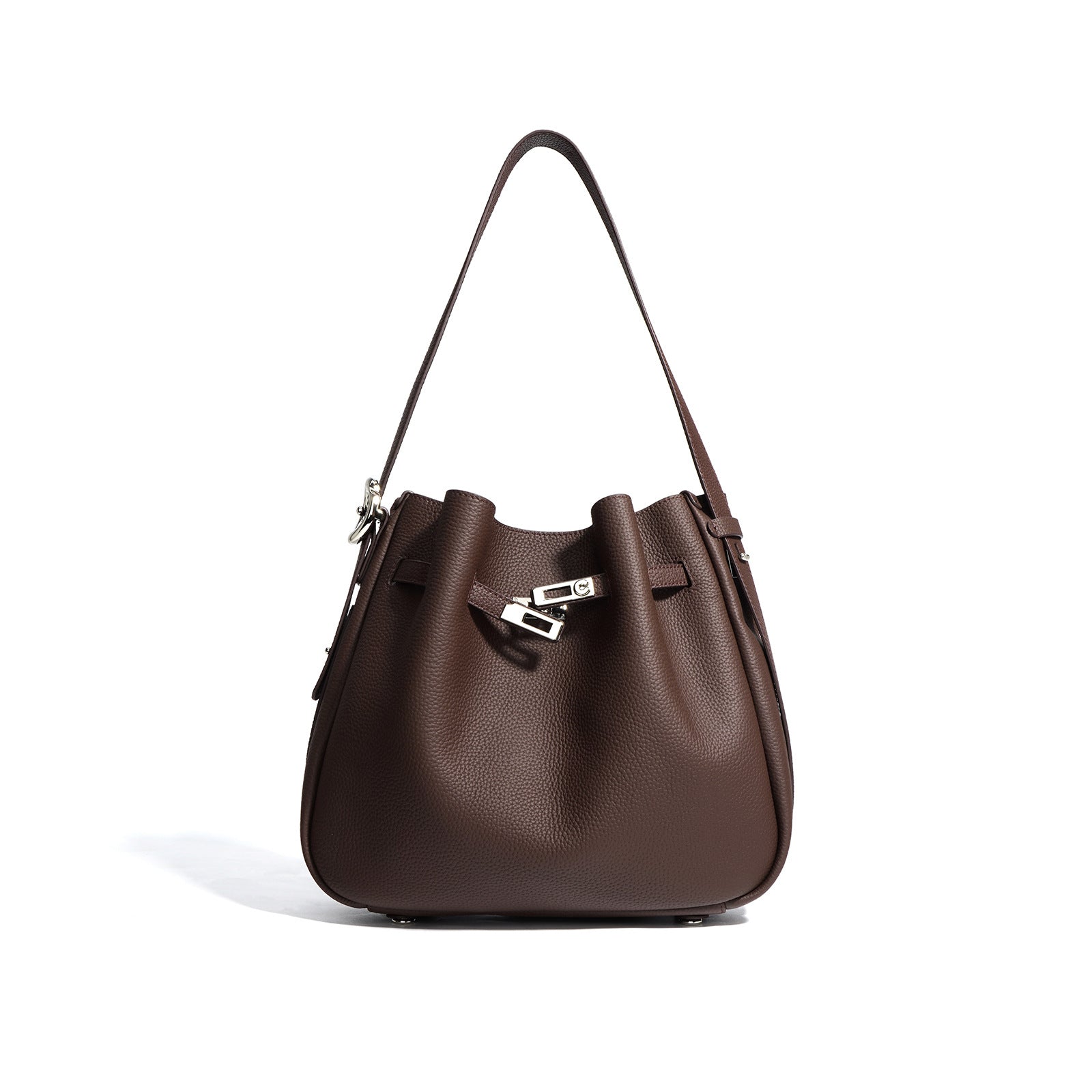  Leather Bucket Bag for Women Stylish Handbags Daily Casual Soft Shoulder Bags