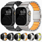 Magnetic Titanium & Silicone Fusion Band For Apple Watch 42/44/45/46/49MM