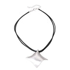 Minimalist Geometric Silver Pendant Necklace