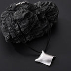 Minimalist Geometric Silver Pendant Necklace