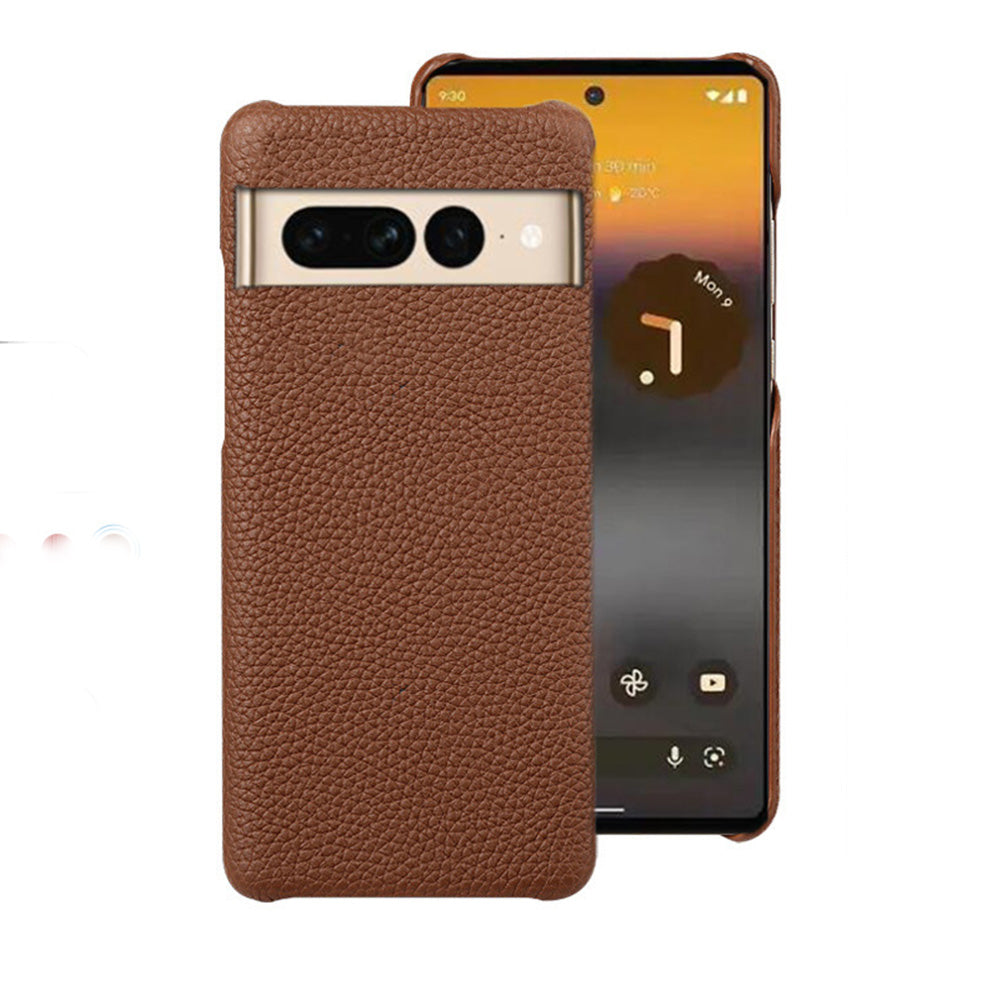 Premium Cowhide Leather Phone Case for Google Pixel 9 Pro ,brown