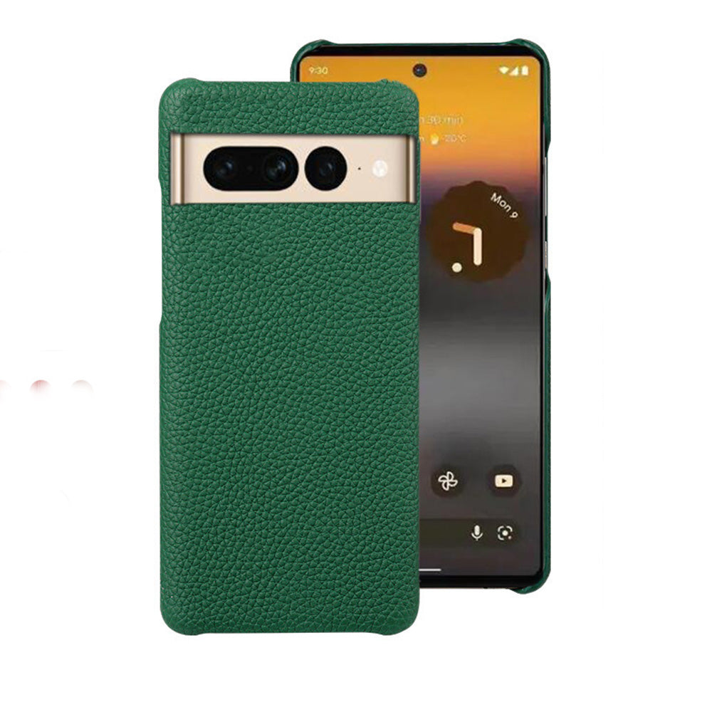 Premium Cowhide Leather Phone Case for Google Pixel 9 Pro ,green