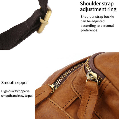 Chest Bag Leather Waist Packs Men Belt Travel Waist Bag for Man,Cowhide