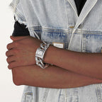 stainless steel bracelet for men skull style bracelet K-6 - CIVIBUY