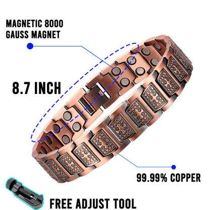 Copper bracelet fro men Power Magnetic Bracelets for Arthritis pains - CIVIBUY