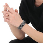 Retro Punk Rivet Bracelet – Heavy Metal Button Chain Design for Gothic & Rock Style,8.7INCH