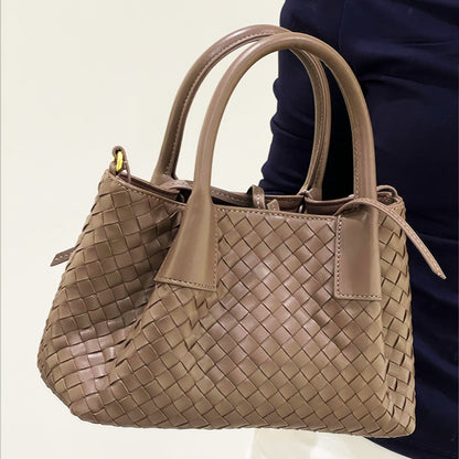 Tote Bag In Intrecciato Silky Calf Leather With Adjustable Detachable Strap