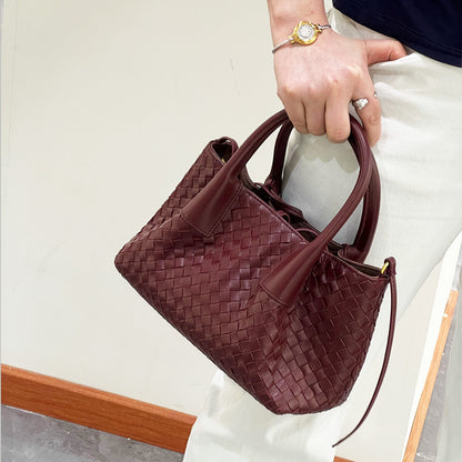 Tote Bag In Intrecciato Silky Calf Leather With Adjustable Detachable Strap