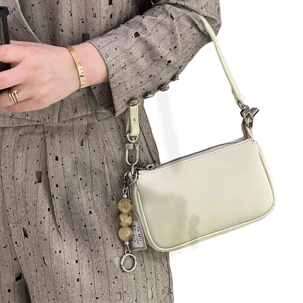 Elegant Cream-Colored Multi Cross Body Bag - Versatile Clutch & Shoulder Bag