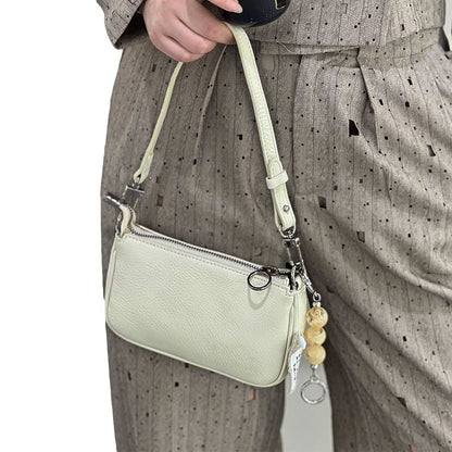 Elegant Cream-Colored Multi Cross Body Bag - Versatile Clutch & Shoulder Bag