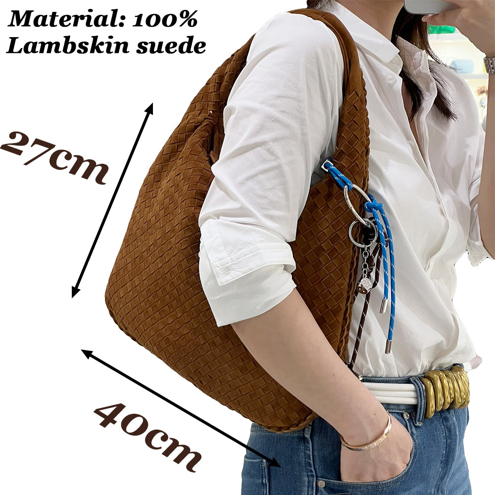 Hobo Shoulder Bag Lambskin Suede Teen Bag For lady