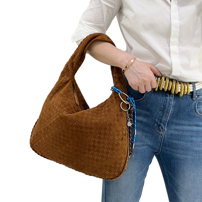 Hobo Shoulder Bag Lambskin Suede Teen Bag For lady