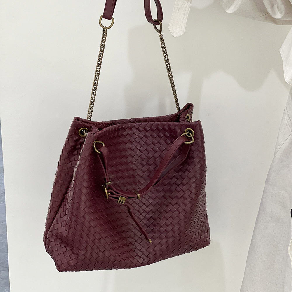 Woven Shoulder Tote Violet Bag Woven Bag,JKV-S3