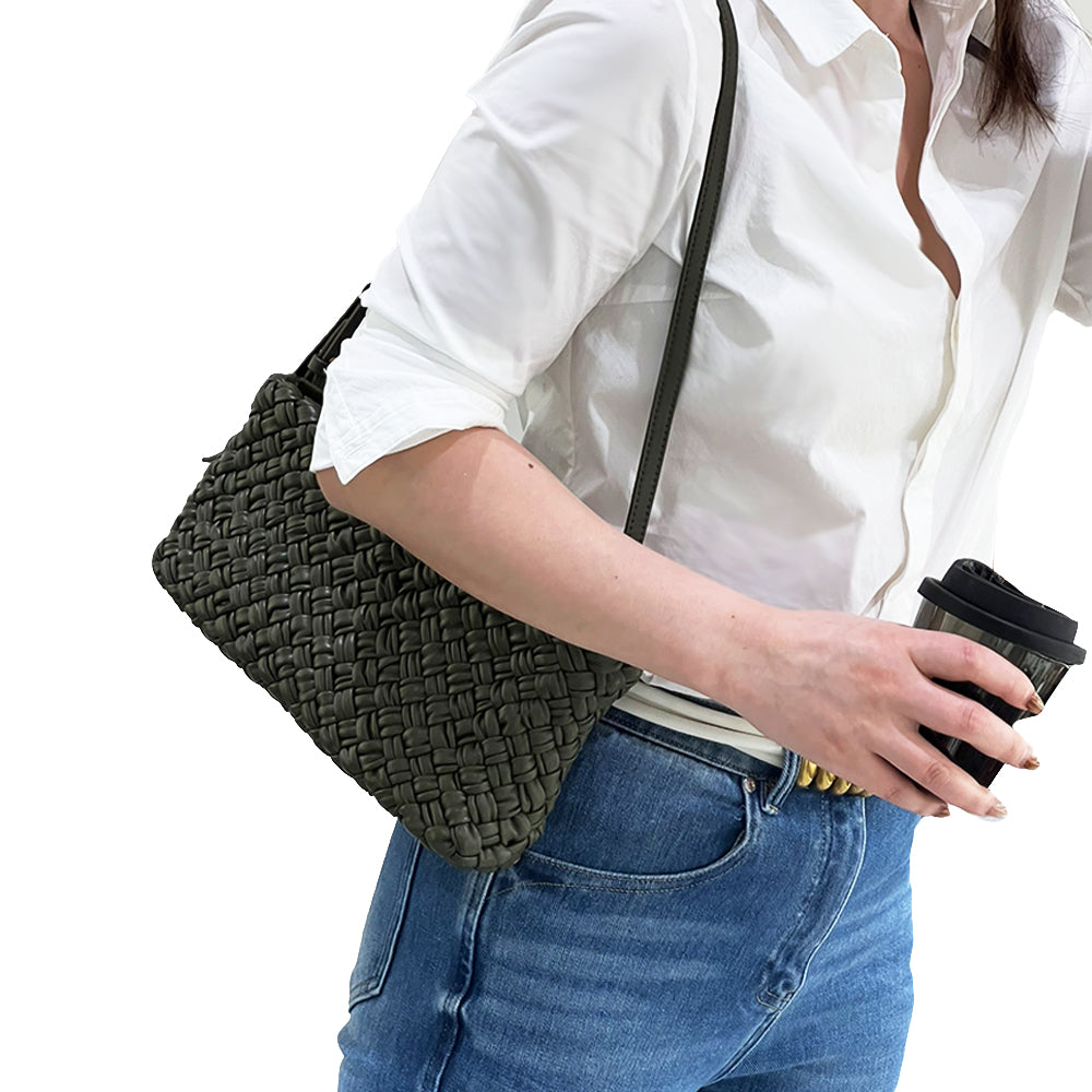 Foulard Woven Clutch With Detachable And Adjustable Strap Bag, JKV-H6