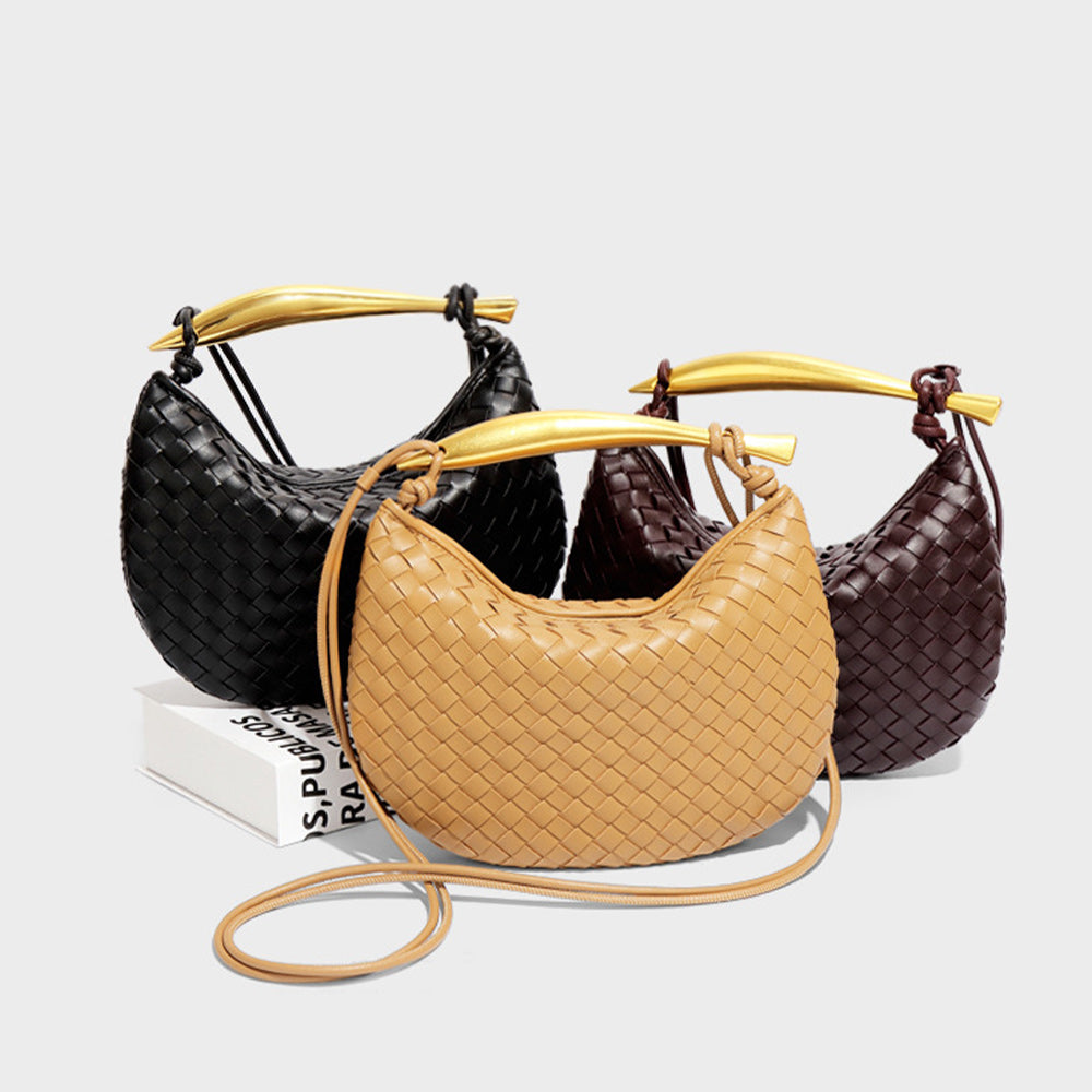 Sardine Intrecciato weave Top Handle Women Shoulder Bag - CIVIBUY