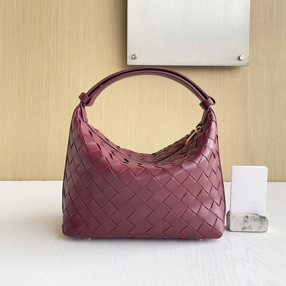 Small Handle Bag Woven Leather With Knot Bag ,BG2G-S10