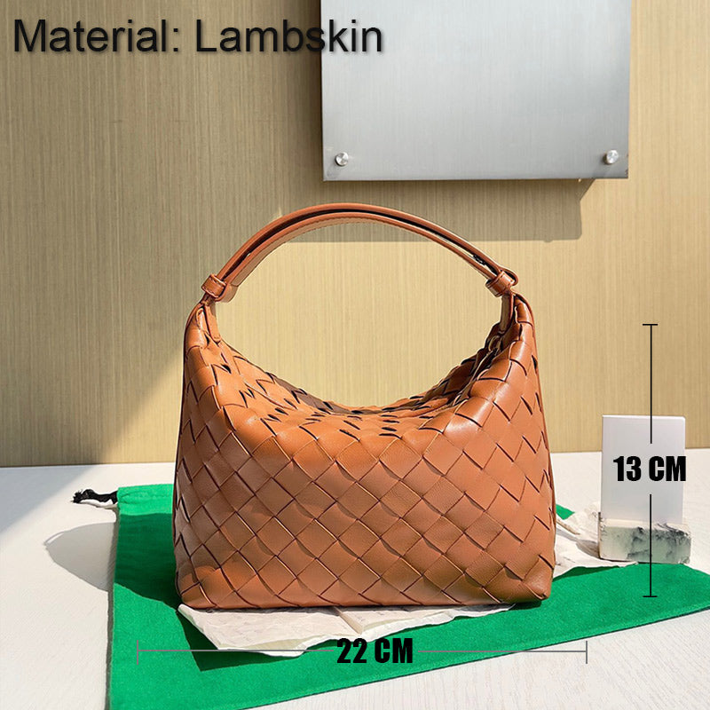 Small Handle Bag Woven Leather With Knot Bag ,BG2G-S9