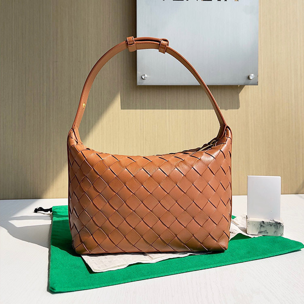 Small Handle Bag Woven Leather With Knot Bag ,BG2G-S9