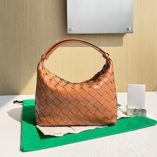 Small Handle Bag Woven Leather With Knot Bag ,BG2G-S9