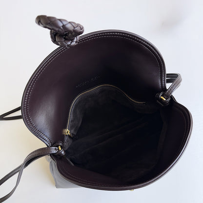 Smooth Calf Leather Bag With Double Flap Crossbody Bag,Medium【KE-BT88】