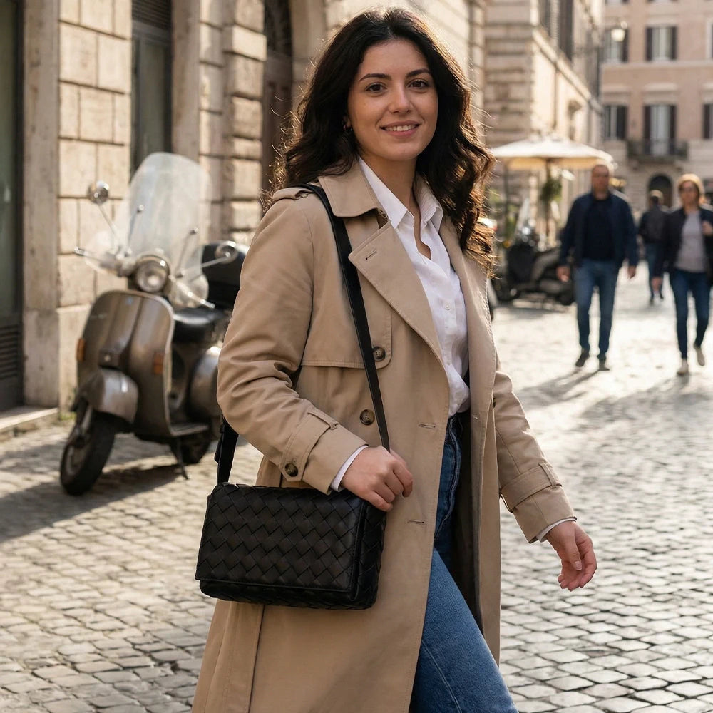 Premium Weave Mini Box Bag