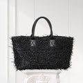 Artisan Quad-Layered Fringed Lambskin Tote Hand-Woven Italian Nappa
