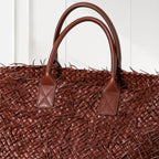 Artisan Quad-Layered Fringed Lambskin Tote Hand-Woven Italian Nappa