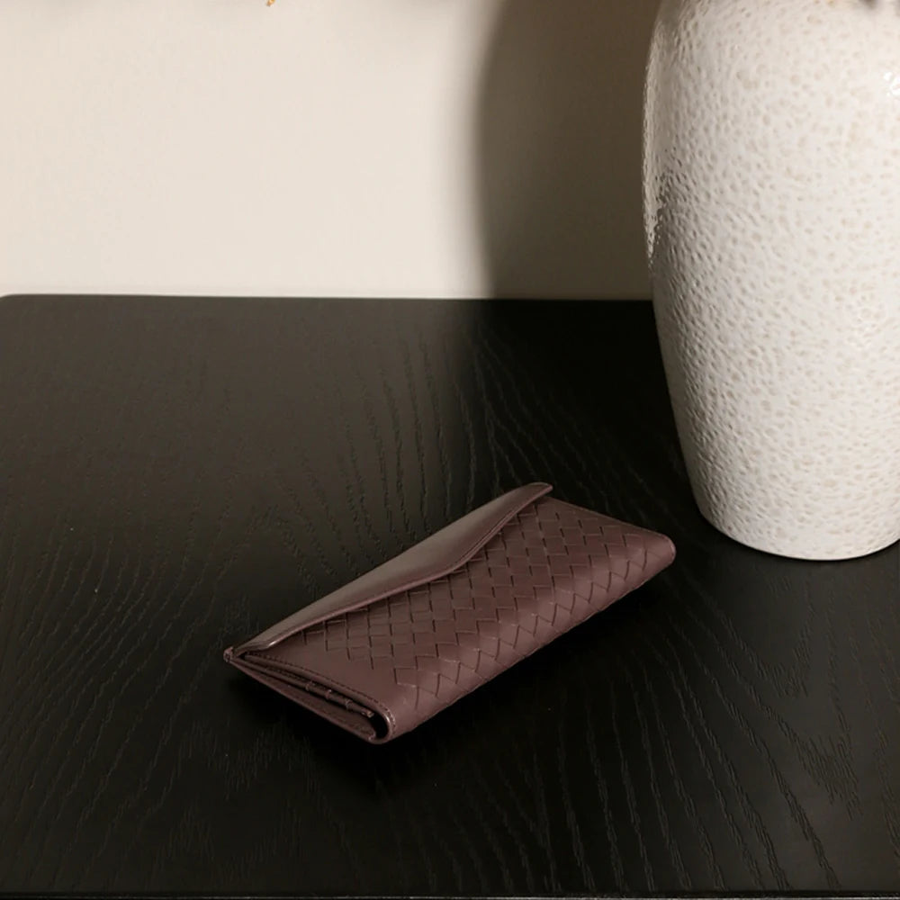 Woven Envelope Long Wallet